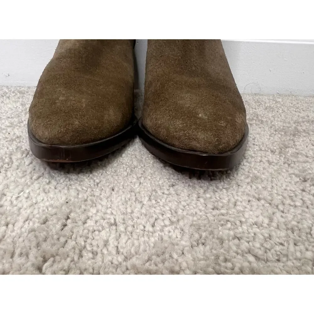 Madewell Olive Suede Ankle Boots